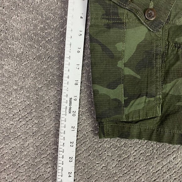 American Eagle Classic Camo Cargo Shorts Men's 33 Green Ripstop - Picture 11 of 12